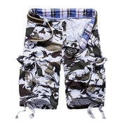 West Louis™ Camouflage Cotton Cargo Shorts White / 34 - West Louis