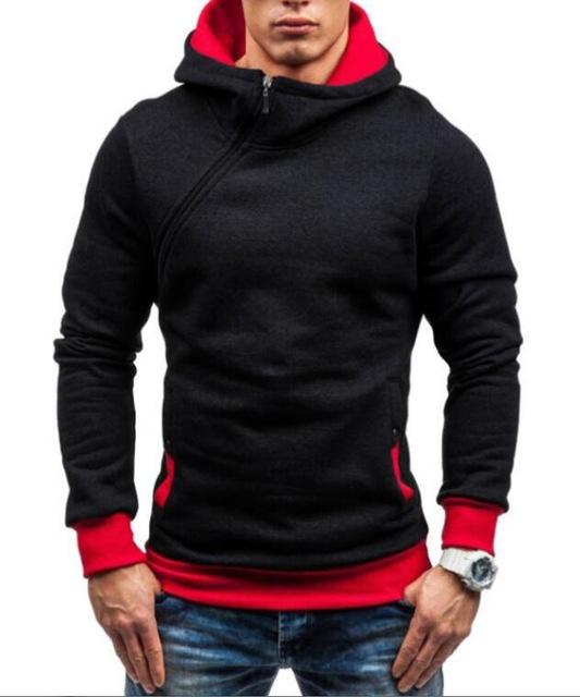 West Louis™ Designer Irregular Hoodie Black and red / M - West Louis