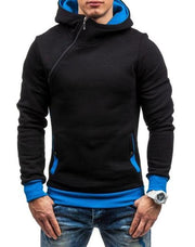 West Louis™ Designer Irregular Hoodie Black blue / M - West Louis