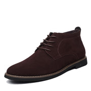 West Louis™ Solid Suede Leather Men Shoes Brown / 6 - West Louis
