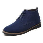 West Louis™ Solid Suede Leather Men Shoes Blue / 6 - West Louis