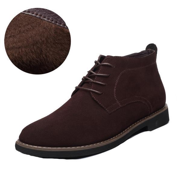 West Louis™ Solid Suede Leather Men Shoes Brown2 / 6 - West Louis