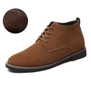 West Louis™ Solid Suede Leather Men Shoes Khaki2 / 6 - West Louis