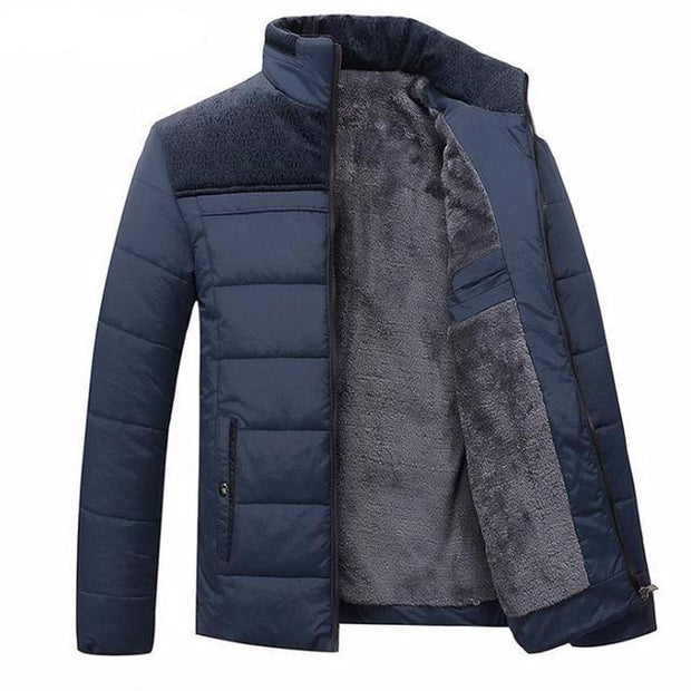 West Louis™ Winter Stand Collar Warm Jacket Blue / M - West Louis