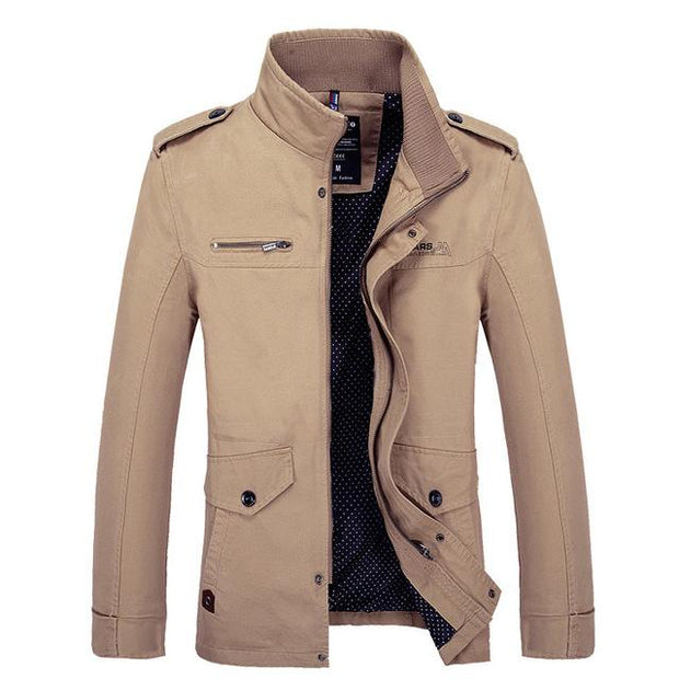 West Louis™  Warm Cotton-Padded Men Jacket Khaki / M - West Louis
