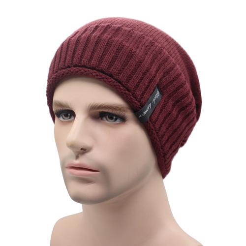 West Louis™ Knitted Winter Beanie wine red - West Louis