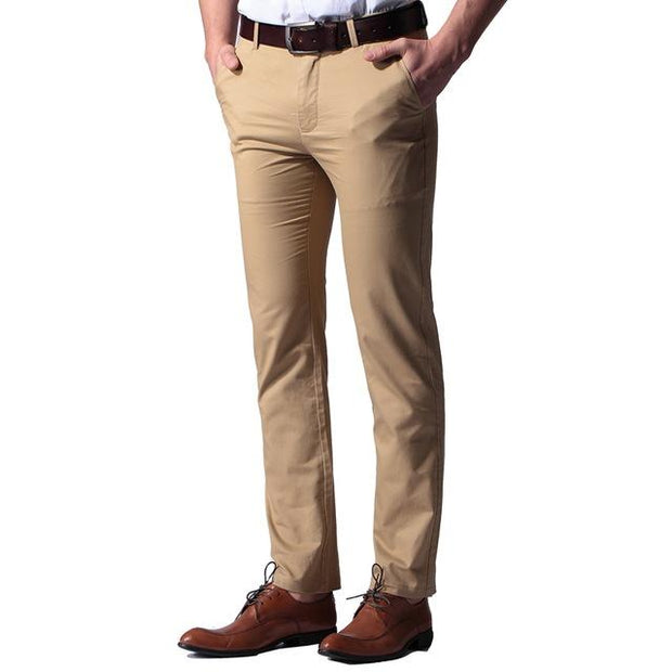 West Louis™ Casual Fashion Classic Trousers Khaki / 29 - West Louis