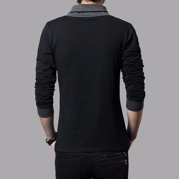 West Louis™ Slim Fit Long Sleeve Fashion T-Shirt  - West Louis