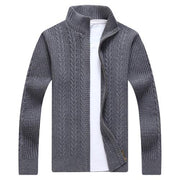 West Louis™ Autumn Whiter Knitwear Zipper Sweater Gray / M - West Louis