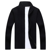 West Louis™ Autumn Whiter Knitwear Zipper Sweater Black / M - West Louis