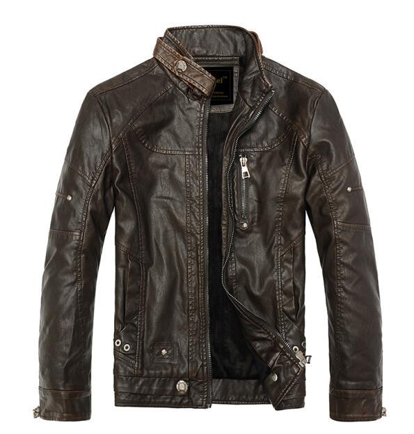 West Louis™ Moto Vintage Jackets Brown / M - West Louis