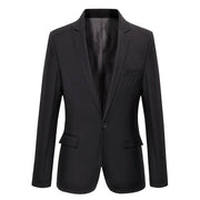 West Louis™ Casual Solid Color Masculine Blazer Black3 / XS - West Louis