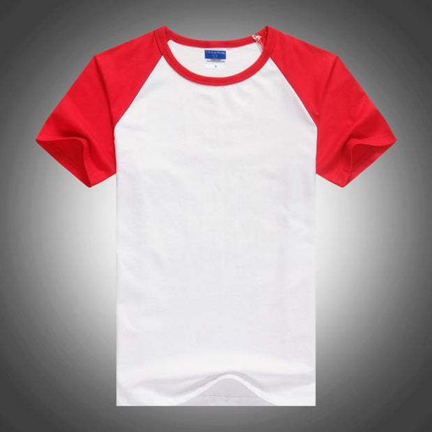 West Louis™ Summer Round Collar Cotton T-shirt Red / XS - West Louis