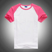 West Louis™ Summer Round Collar Cotton T-shirt Pink / XS - West Louis