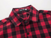 West Louis™ Red And Black Plaid Shirt  - West Louis