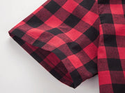 West Louis™ Red And Black Plaid Shirt  - West Louis