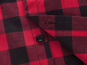 West Louis™ Red And Black Plaid Shirt  - West Louis