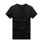 West Louis™ Vintage Cotton Solid T-Shirt Black / M - West Louis