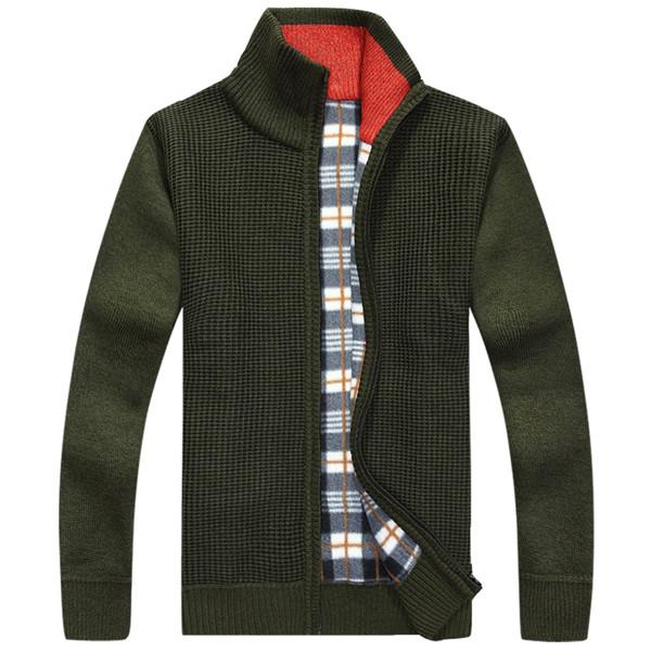 West Louis™ Cardigan Sweater Army green / M - West Louis