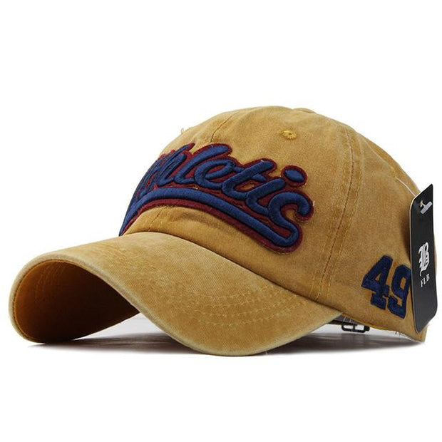 West Louis™ Denim Baseball Snapback Hats Yellow - West Louis