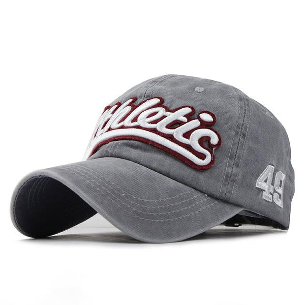 West Louis™ Denim Baseball Snapback Hats Gray - West Louis