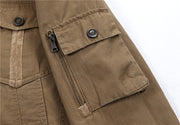 West Louis™ Multi-Pockets Stand Collar Military Jacket