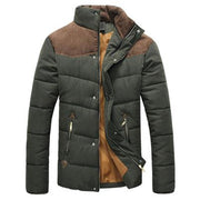 West Louis™  Banded Collar Padded Down Jacket Army Green / M - West Louis