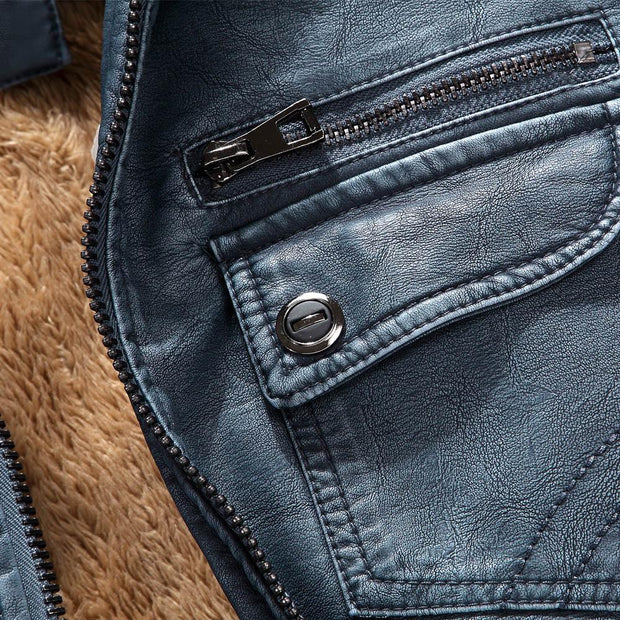 West Louis™ Winter Fashion PU Leather Jacket  - West Louis