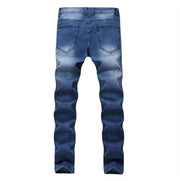 West Louis™ Denim Ripped Slim Jeans  - West Louis