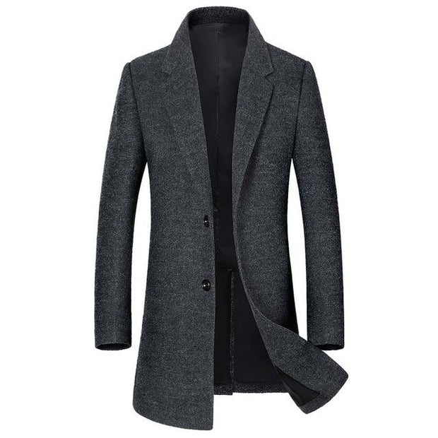 West Louis™ Wool Blends  Men's Overcoat deep gray / L - West Louis