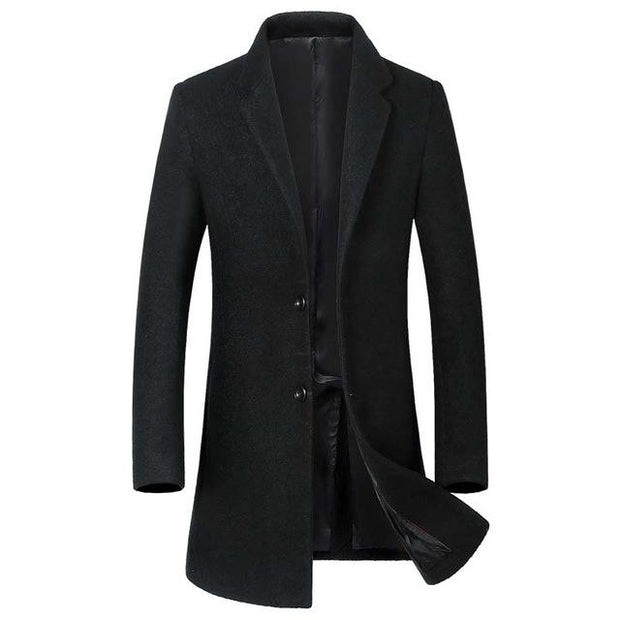 West Louis™ Wool Blends  Men's Overcoat black / L - West Louis