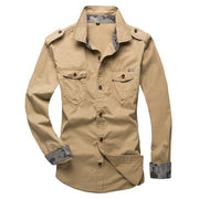 West Louis™ Modern Long Sleeve Shirt khaki / XS - West Louis