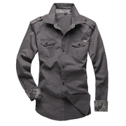 West Louis™ Modern Long Sleeve Shirt grey / XS - West Louis