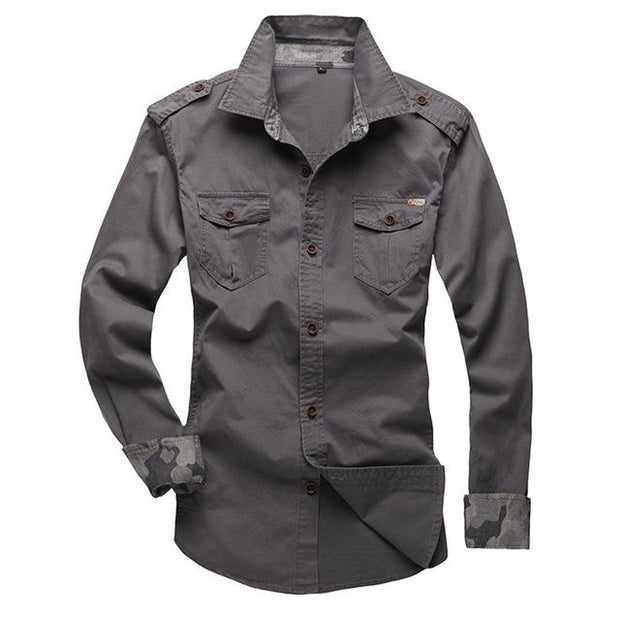 West Louis™ Modern Military Long Sleeve Shirt