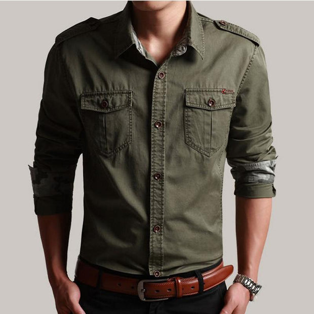 West Louis™ Modern Military Long Sleeve Shirt