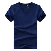 West Louis™ Men V-Neck T-Shirt Blue / S - West Louis