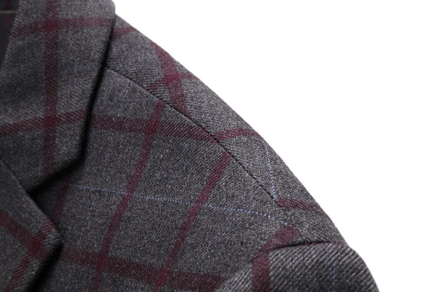 West Louis™ Formal Plaid Wool Blazer