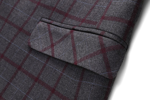 West Louis™ Formal Plaid Wool Blazer