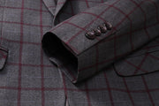 West Louis™ Formal Plaid Wool Blazer