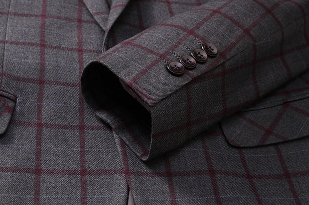 West Louis™ Formal Plaid Wool Blazer