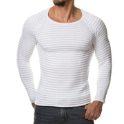 West Louis™  Vertical Stripes Hedging O-Neck Pullover  - West Louis