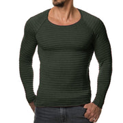 West Louis™  Vertical Stripes Hedging O-Neck Pullover  - West Louis