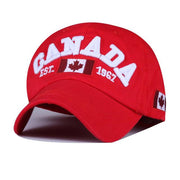 West Louis™ Canada Snapback Baseball Cap Red - West Louis