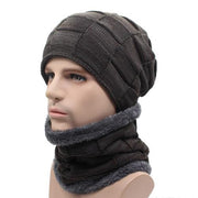 West Louis™ Gorros Knitted Hat + Neck Warmer coffee - West Louis