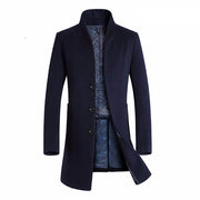 West Louis™ Winter Woolen Long Peacoat Navy blue / M - West Louis