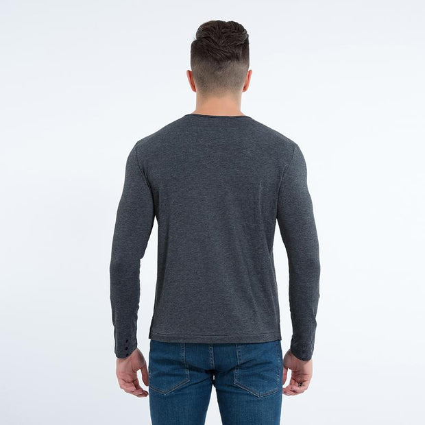 West Louis™ Stylish Slim Fit Long Sleeve T-Shirt  - West Louis