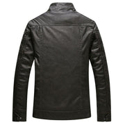 West Louis™ Thicken Washed Leather Windbreaker Jacket  - West Louis