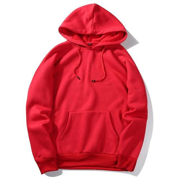 West Louis™ Casual Solid Hoodie Red / S - West Louis