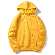West Louis™ Casual Solid Hoodie Yellow / S - West Louis