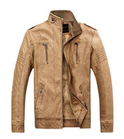 West Louis™ PU Leather Velvet Jacket Champagne / M - West Louis